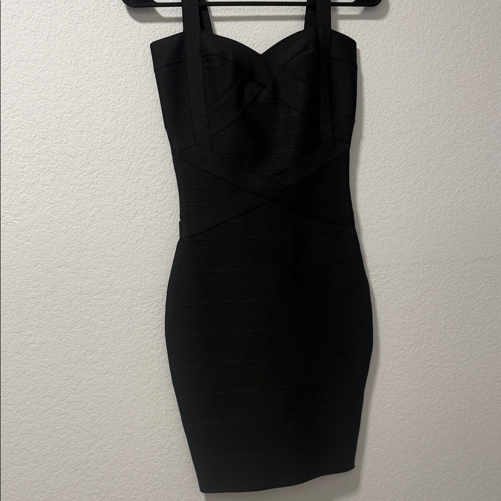 Elegant Black Bandage Dress